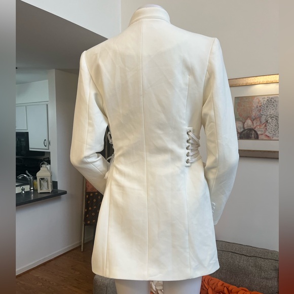 ❣️🆕Fashion Nova X Cardi B White Boardin’ Jets Blazer Dress❣️ - Picture 9 of 13